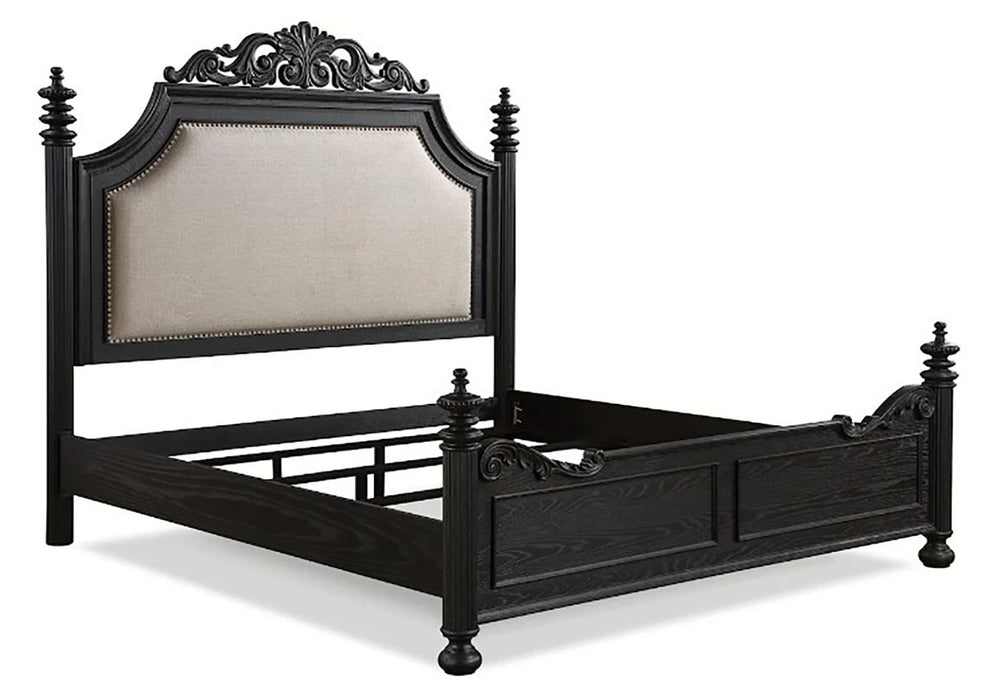 Crown Mark Furniture Kingsbury Queen Panel Bed in Black B1130-Q