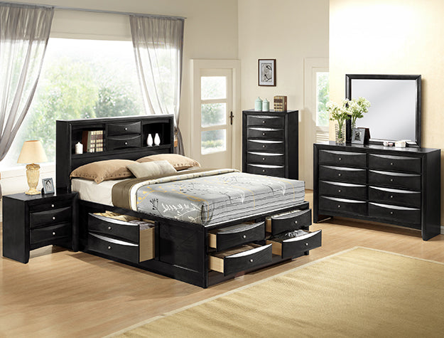 BLACK EMILY DRESSER 8 DRAWERS