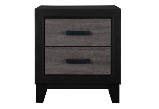 LISBON GREY AND BLACK NIGHTSTAND - MR ZEE FURNITURE