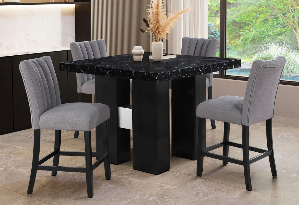D04 BLACK BAR TABLE AND D8685BS GREY