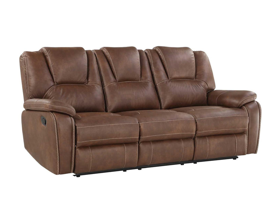 Steve Silver Katrine Manual Reclining Sofa in Chestnut Brown