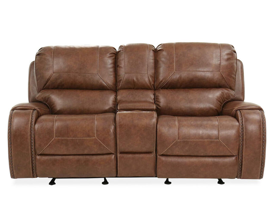Steve Silver Keily Manual Glider Reclining Loveseat in Brown