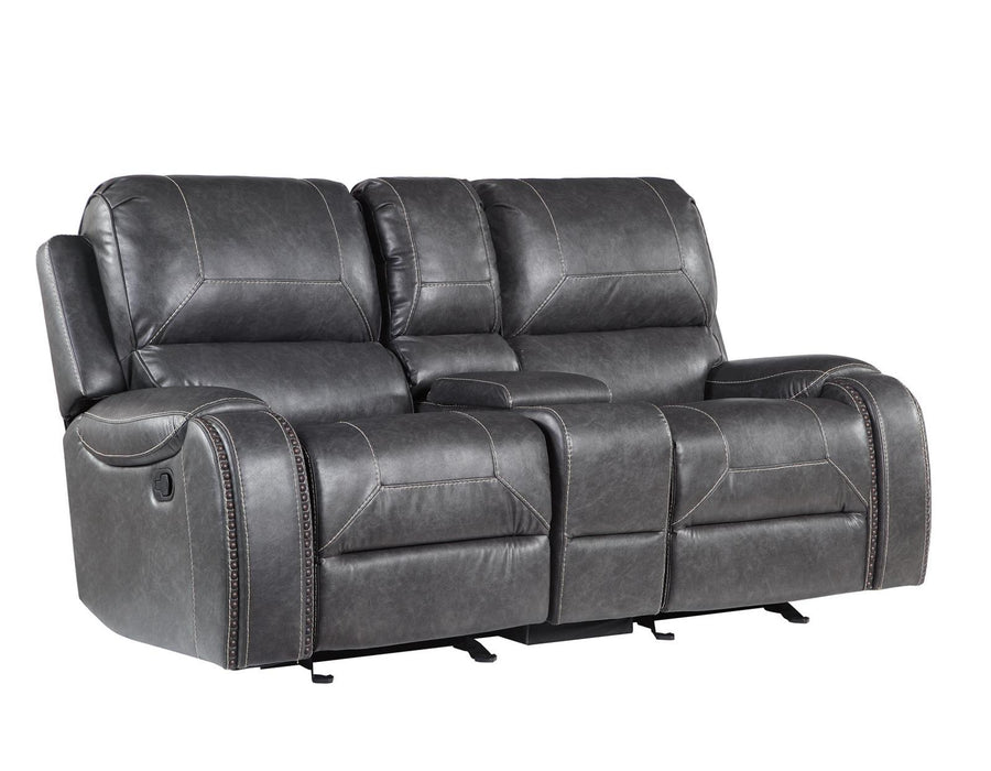 Steve Silver Keily Manual Glider Reclining Loveseat in Dove Grey