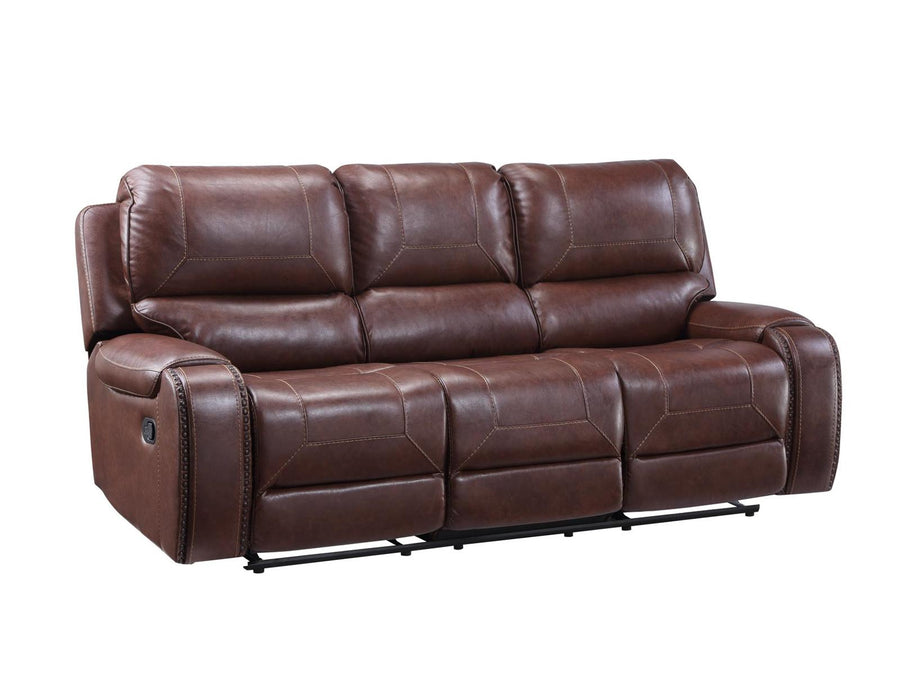 Steve Silver Keily Manual Reclining Sofa w/ Dropdown Table in Brown
