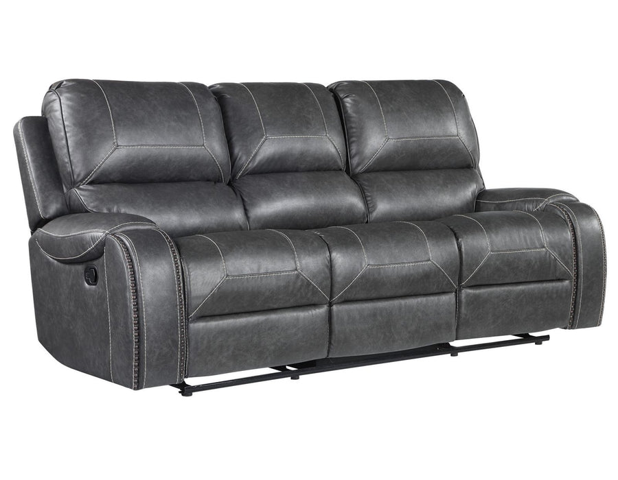 Steve Silver Keily Manual Reclining Sofa w/ Dropdown Table in Dove Grey