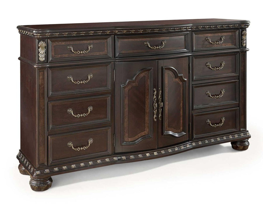 Steve Silver Monte Carlo 9 Drawer Dresser in Cocoa