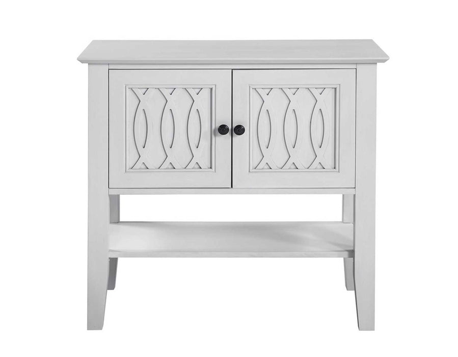Steve Silver Naples Server in Antiqued White
