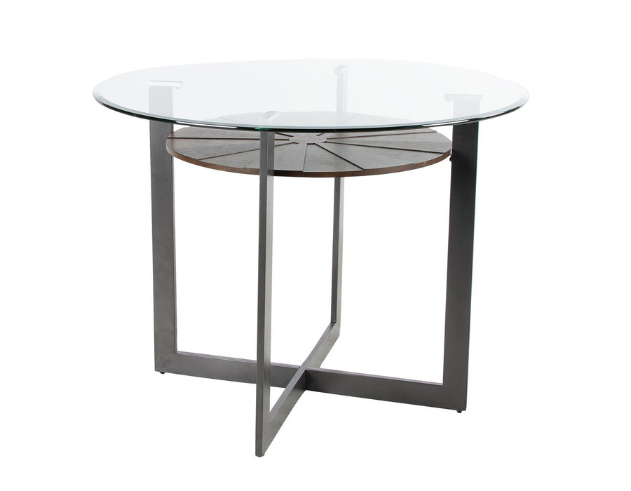 Steve Silver Olson Counter Glass Top Table in Caramel