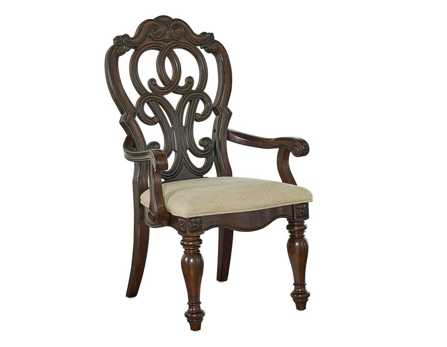Steve Silver Royale Arm Chair in Brown Pecan (Set of 2)