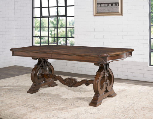 Steve Silver Royale Dining Table in Brown Pecan - MR ZEE FURNITURE