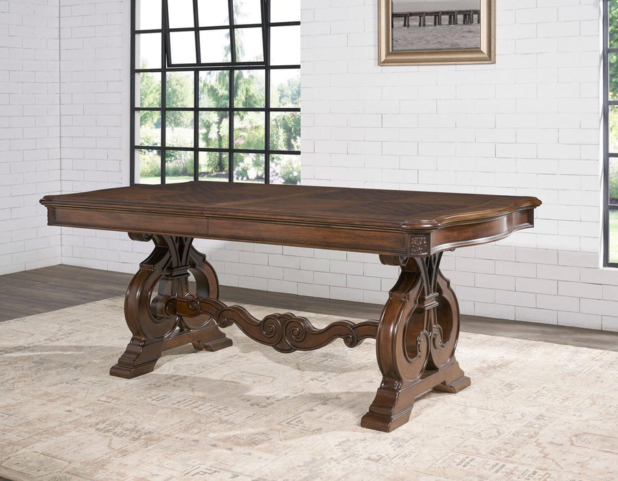 Steve Silver Royale Dining Table in Brown Pecan