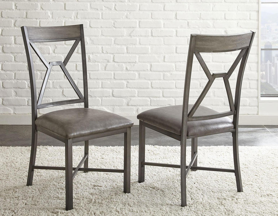 Steve Silver Alamo Side Chair in Gray (Set of 2)