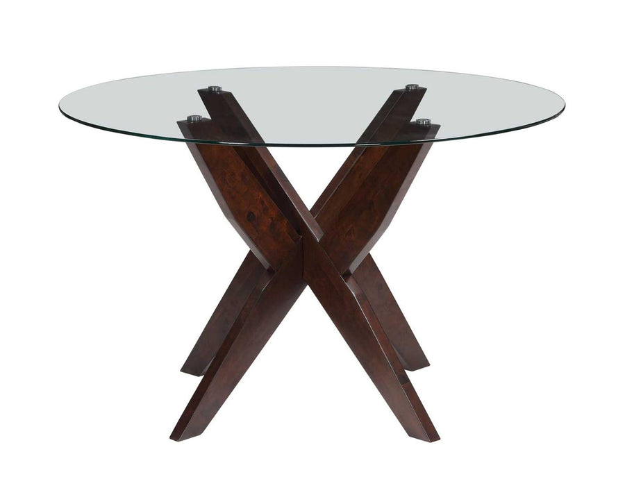 Steve Silver Amalie Round Dining Table in Walnut