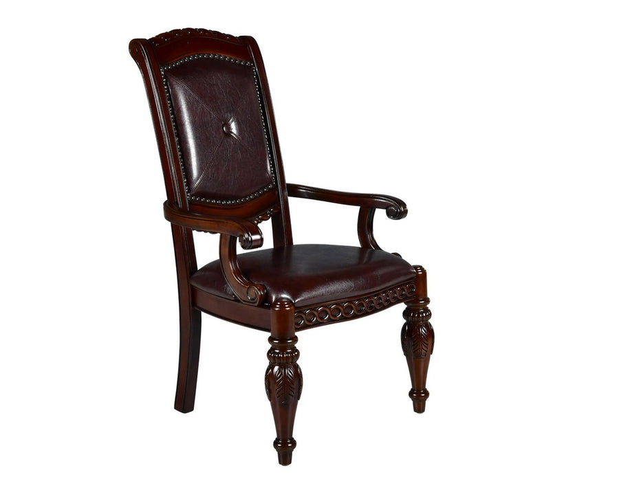 Steve Silver Antoinette Arm Chair (Set of 2) in Rich Cherry