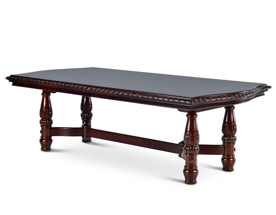 Steve Silver Antoinette Pedestal Dining Table in Brown Cherry