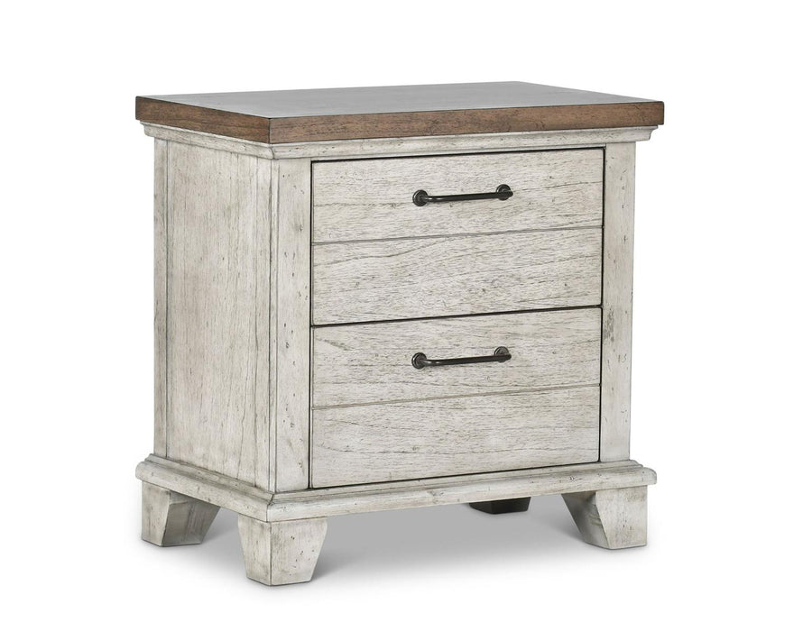 Steve Silver Bear Creek 2 Drawer Nightstand in White Smoke