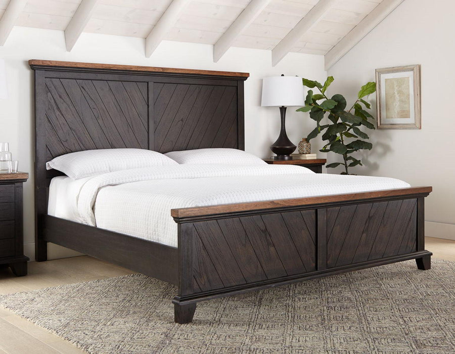 Steve Silver Bear Creek Brown King Panel Bed in Chocolate