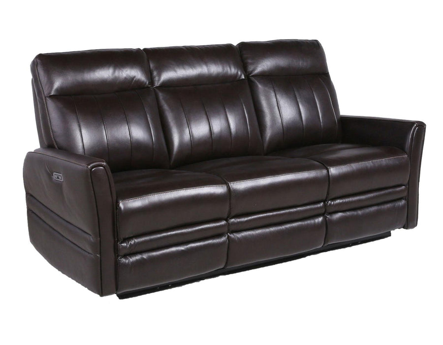 Steve Silver Coachella Leather Dual Power Reclining Sofa in Brown