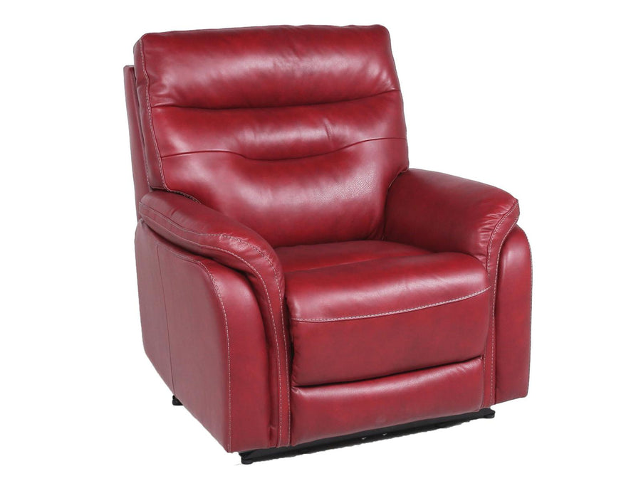 Steve Silver Fortuna Leather Dual Power Recliner in Wine