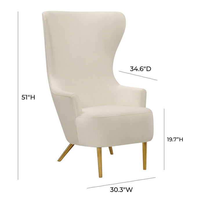 Julia Cream Wingback Chair - UK
