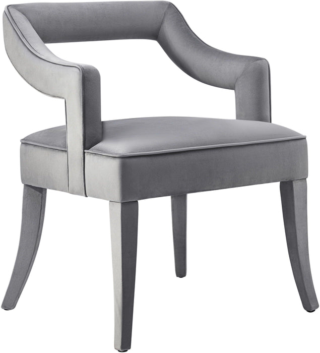 Tiffany Grey Velvet Chair - UK