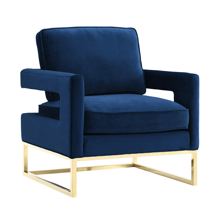 Avery Navy Velvet Chair - UK