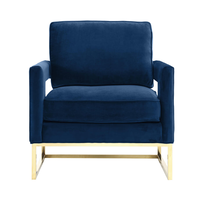 Avery Navy Velvet Chair - UK