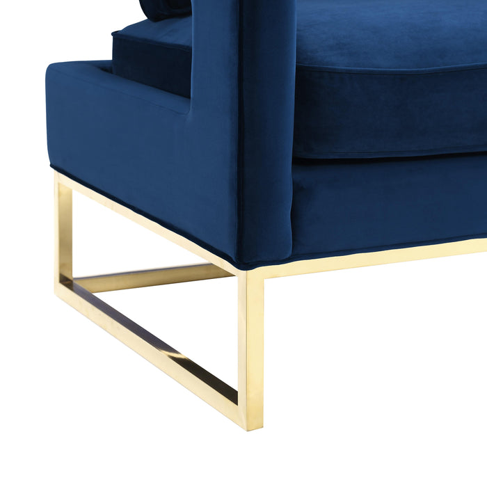 Avery Navy Velvet Chair - UK