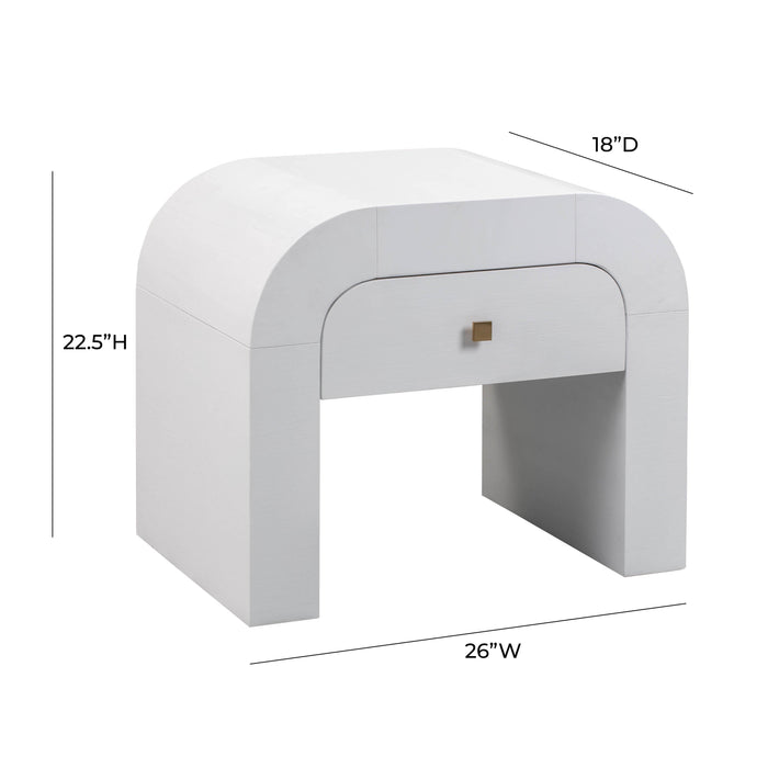 Hump White Nightstand - UK