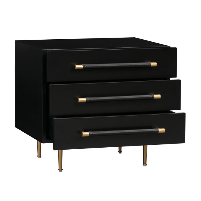 Trident Black Nightstand - UK