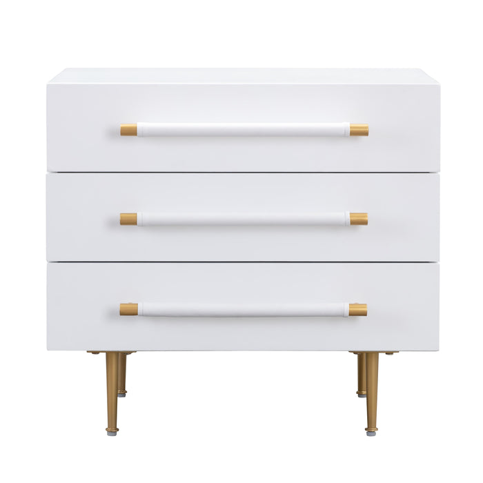 Trident White Nightstand - UK
