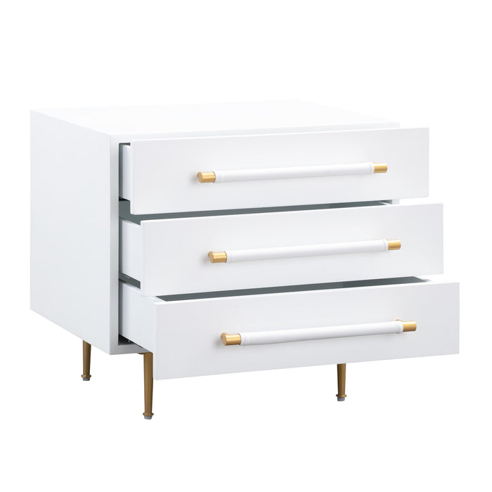 Trident White Nightstand - UK