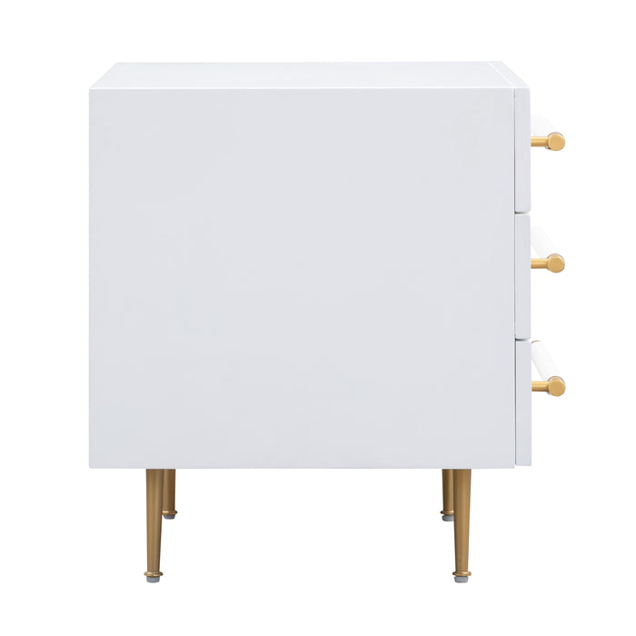 Trident White Nightstand - UK