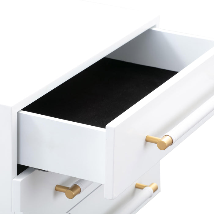Trident White Nightstand - UK