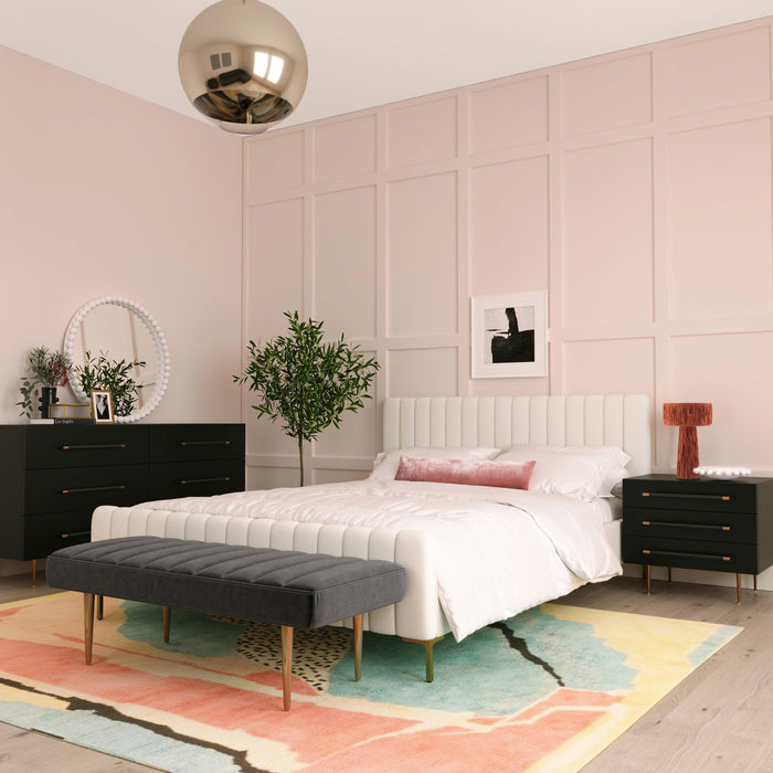 Trident Black 6 Drawer Dresser - UK