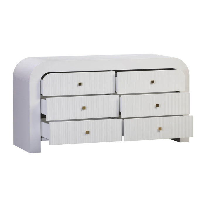 Hump 6 Drawer White Dresser - UK