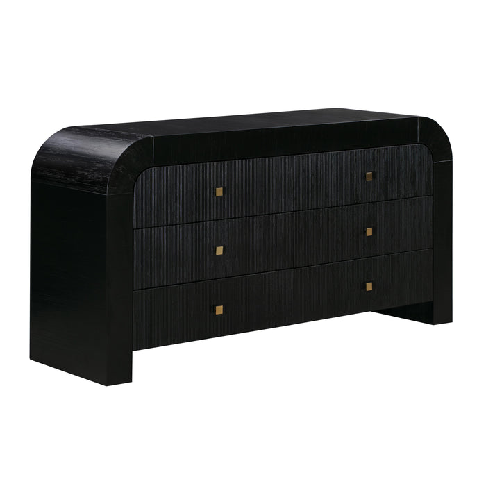 Hump 6 Drawer Black Dresser - UK
