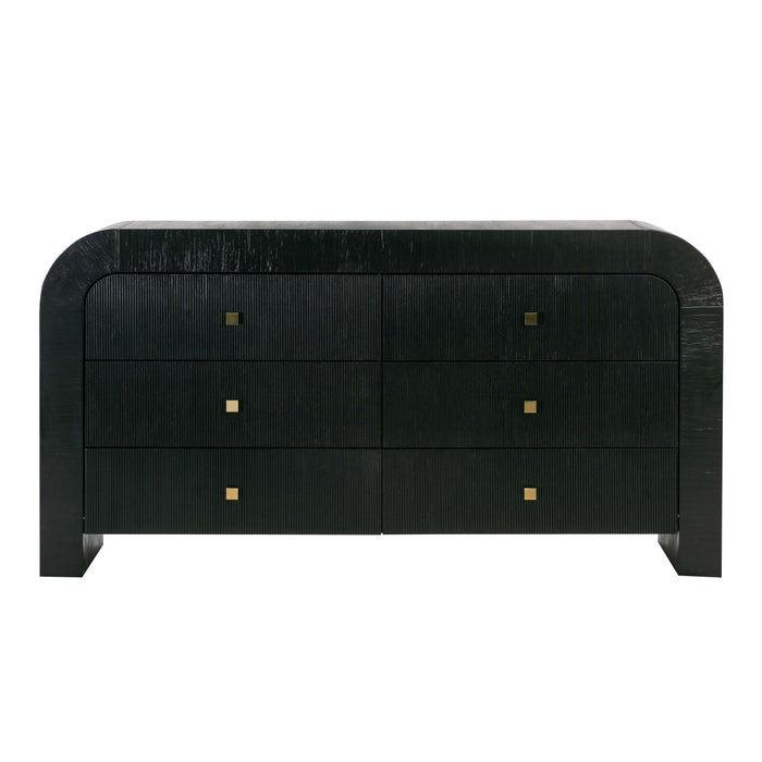 Hump 6 Drawer Black Dresser - UK