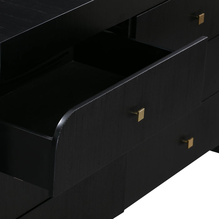 Hump 6 Drawer Black Dresser - UK