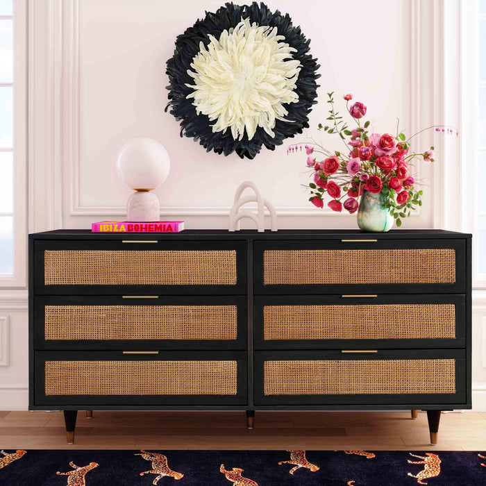 Sierra Noir 6 Drawer Dresser - UK