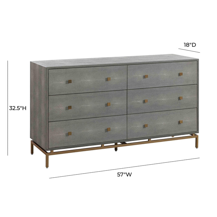 Pesce Shagreen 6 Drawer Dresser - UK