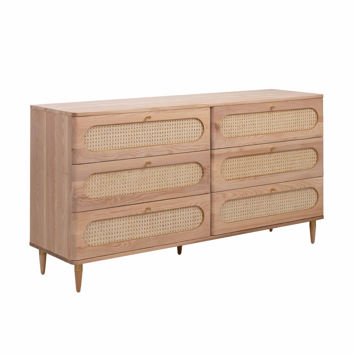 Carmen Cane 6 Drawer Dresser - UK