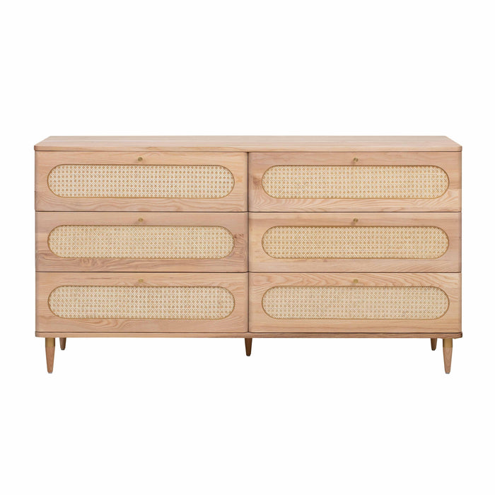 Carmen Cane 6 Drawer Dresser - UK