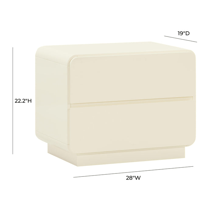 Sagura Cream Nightstand - UK
