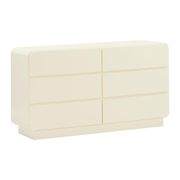 Sagura Cream 6-Drawer Dresser - UK