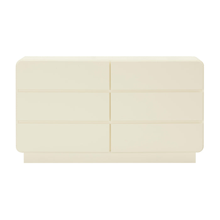Sagura Cream 6-Drawer Dresser - UK