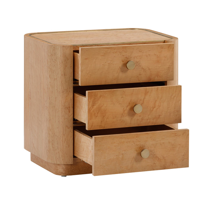 Abigail Natural Birdseye Maple Nightstand - UK
