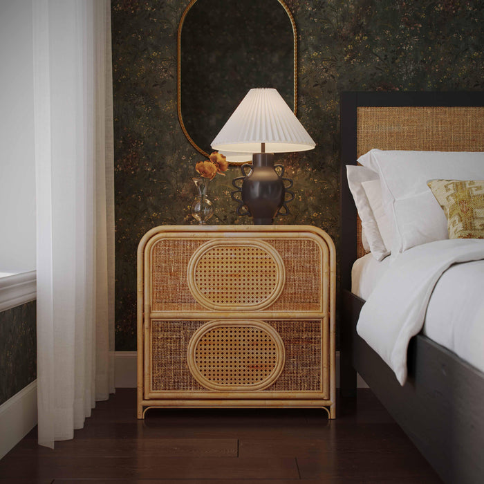 Tina Natural Rattan Nightstand
