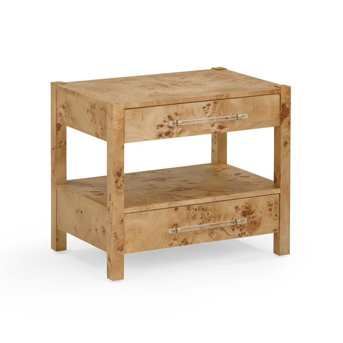Brandyss Honey Burl Nightstand