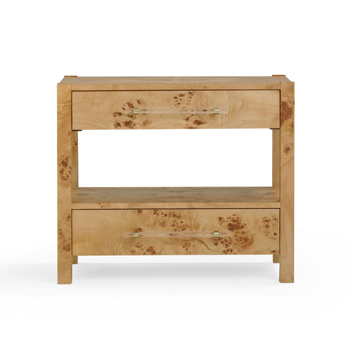 Brandyss Honey Burl Nightstand